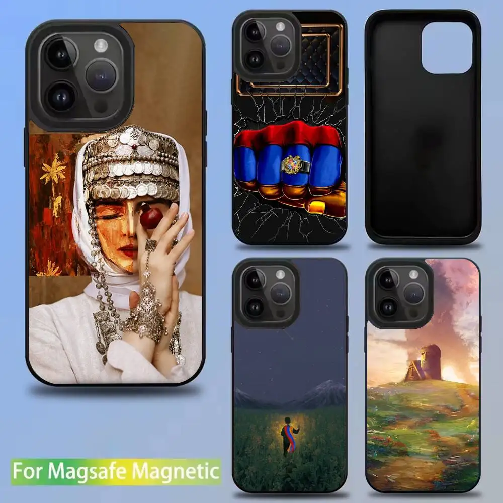 

Armenia Flag Passport ART Phone Case For iPhone 16,15,14,13,12,11,Pro,Max,Plus,Mini,SE New Magsafe Magnetic Wireless Charging