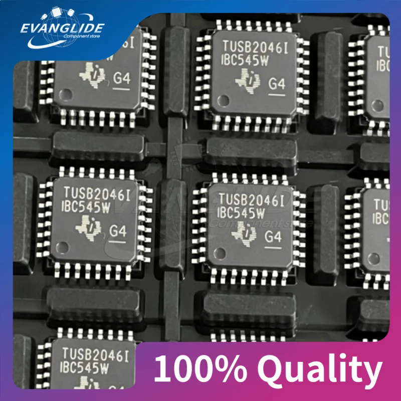 5 PCS/LOT TUSB2046IBVF TUSB2046I Low Speed/Full Speed USB Hub Controller USB 2.0 3.3V Tray 32-Pin LQFP