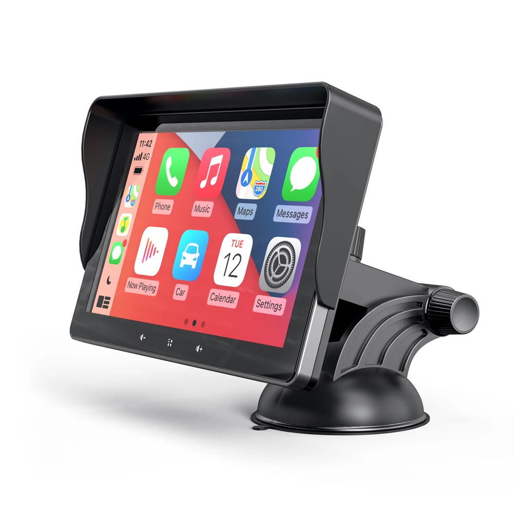 Grandnavi 7 inch autoradio multimedia videospeler draadloze Carplay en draadloze Android Auto draagbaar universeel touchscreen - afbeelding 2