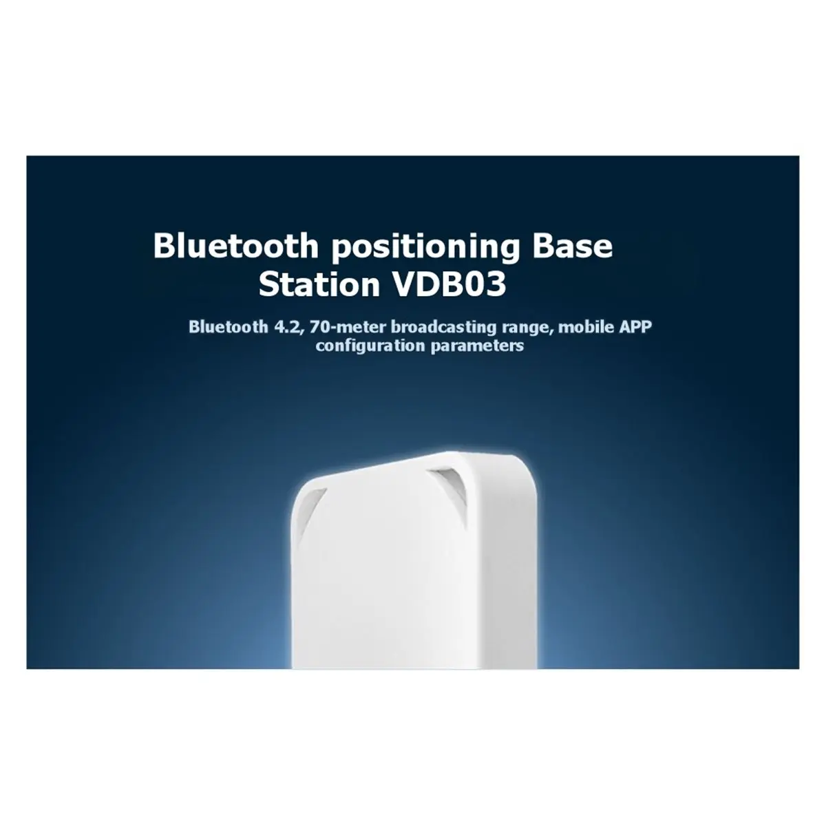 VDB03 Asset Locator Tag with Anti-Tamper Button, Bluetooth Beacon, 70-Meter Coverage