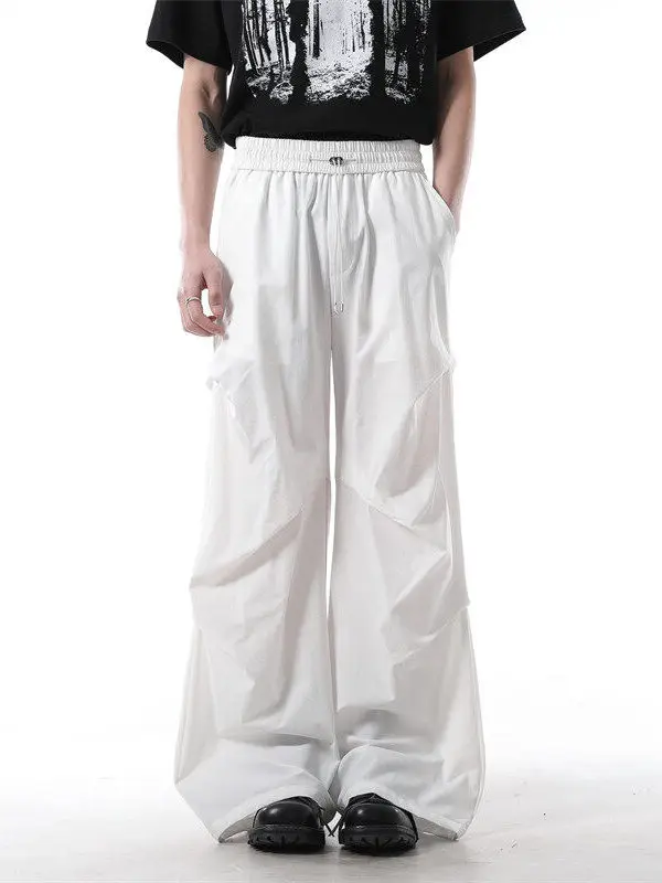 

TANGZ Studio American Sle Loose Straight Leggings Qui Dry Summer Men's Trousers Folded Long Pants Casual Faion