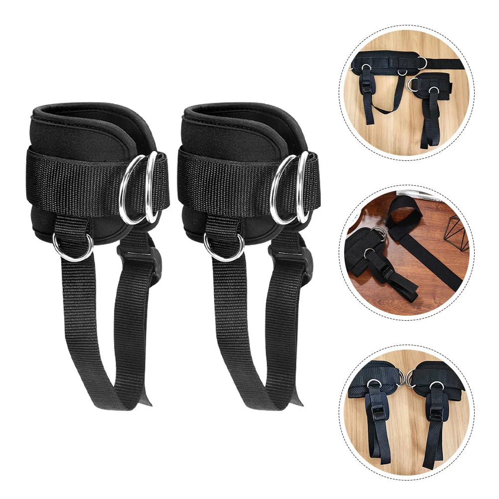 1Pair Ankle Bind Strap Gym Cable Attachment Durable Eva Material Easy to Use for Leg Strength Training Fitness Tool