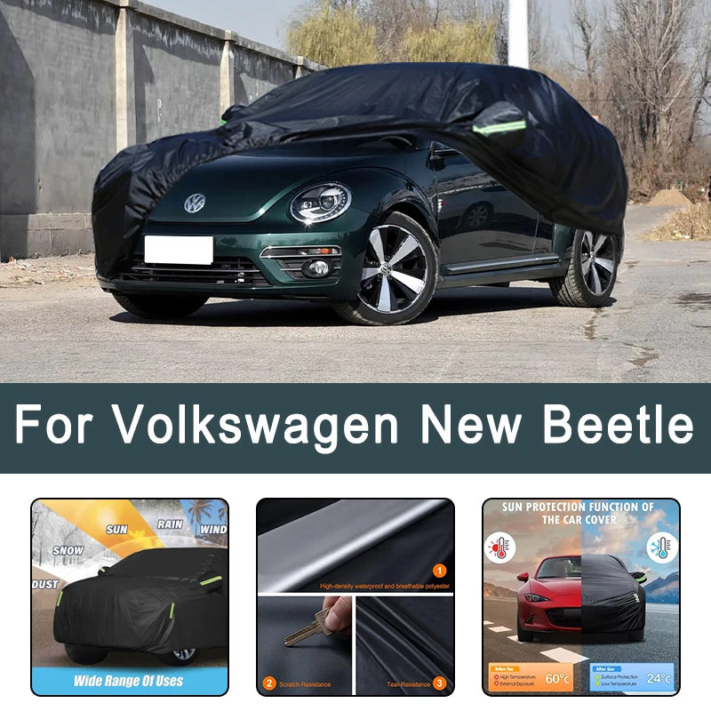 

For Volkswagen New Beetle All-Weather Car Covers 6-in-1 Waterproof Dustproof UV Proof Snowproof Scratch Resistant Protection