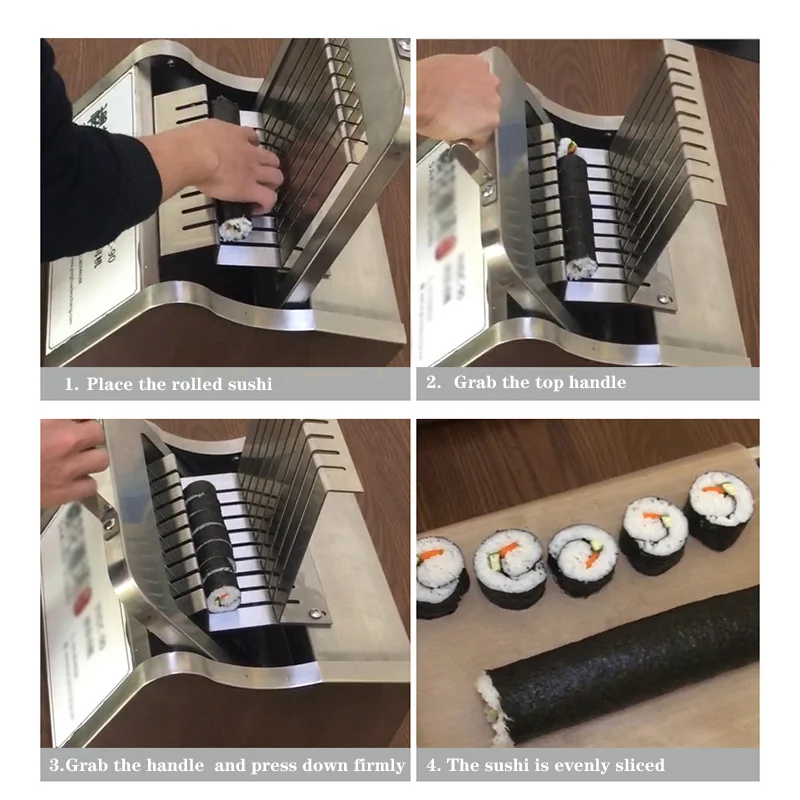Round Sushi Roll Making Machine Meat Rice Sushi Slicer Cutting Machine 5