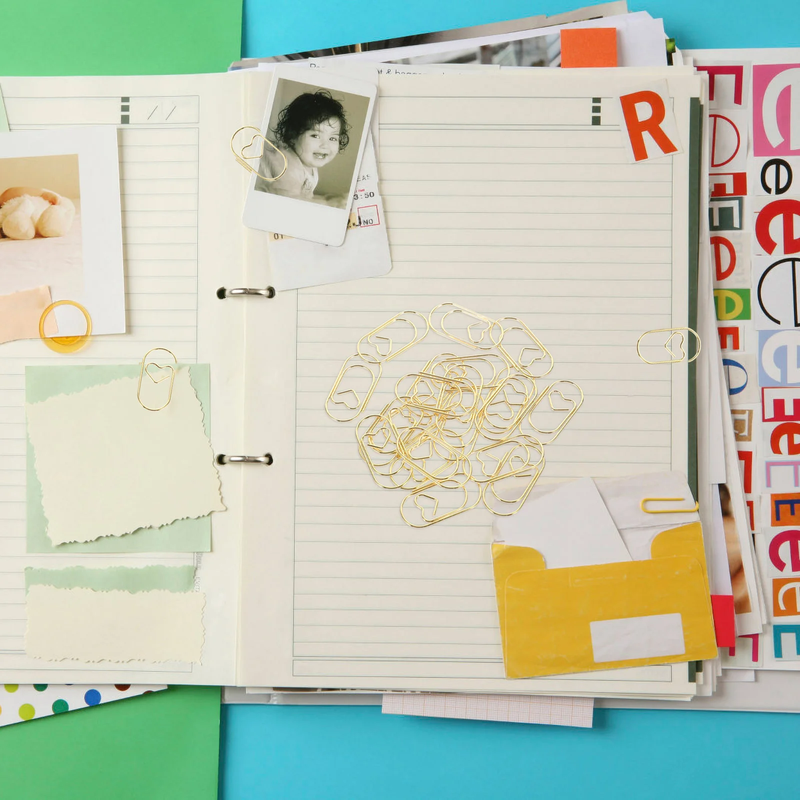 100 Pcs Paper Clip Decorative Knitting Clips Office Document Delicate Decorate Cute