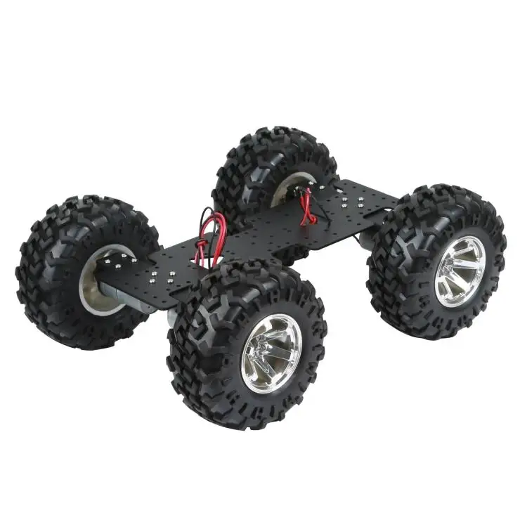 Chasis de rueda todoterreno para Arduino, Kit de bricolaje, Robot programable, coche, tanque RC, chasis grande, Motor de CC de 12V, 5kg de carga, 4WD