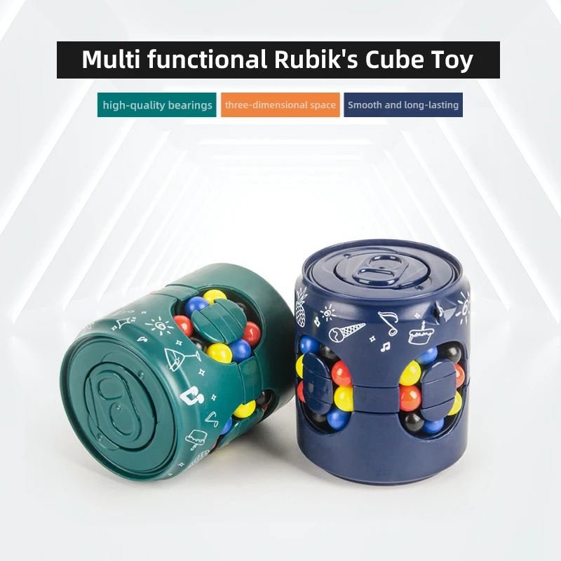 Multifunktionaler Fidget Spinner mit magischen bunten Bohnen, Finger-Spinning-Werkzeug zur Stresslinderung und Entspannung für Kinder und Erwachsene.