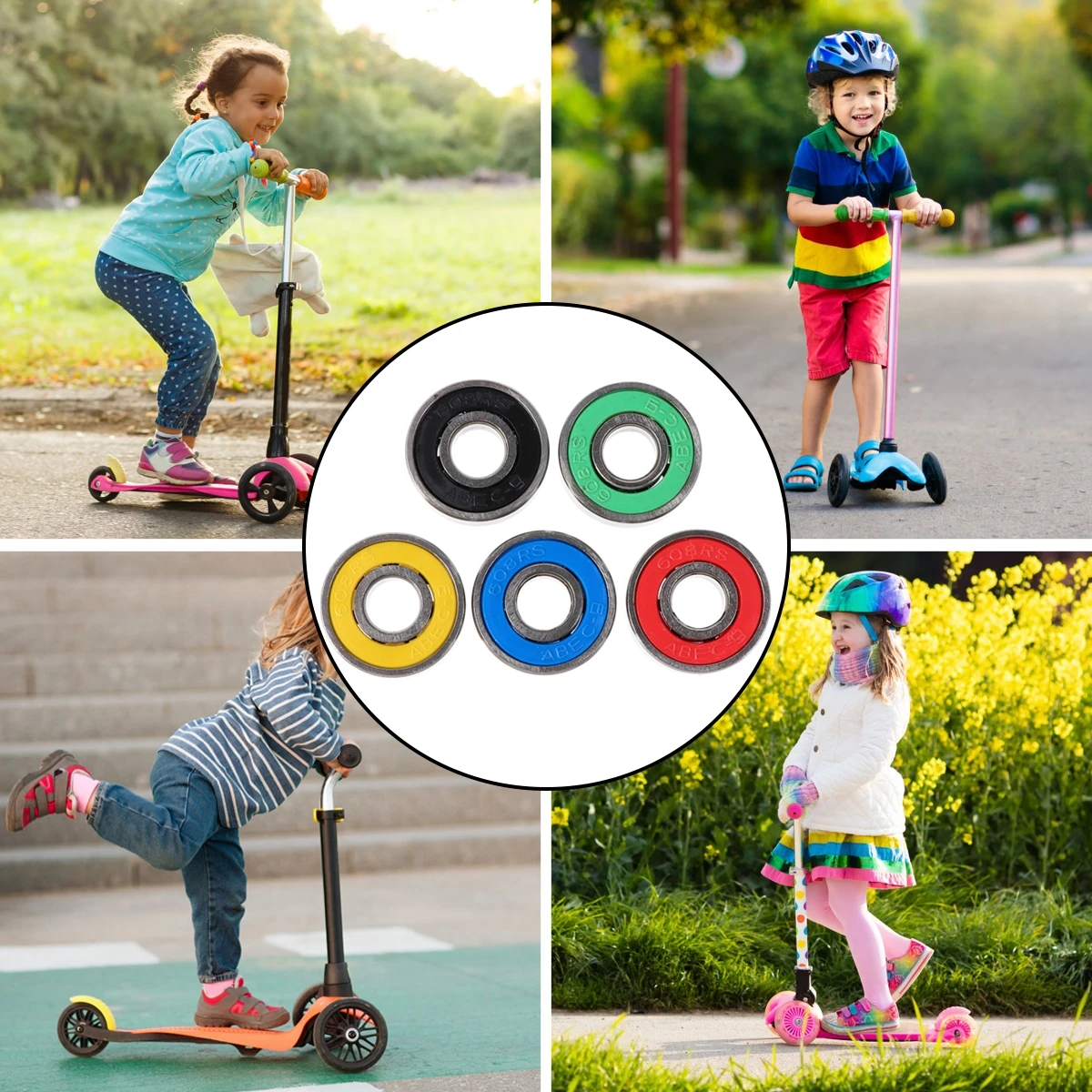 

50pcs Sliding Bearings High Quality Carbon Steel Roller for Scooter Skateboard Inline Skates Bicycle Bearings Accessories