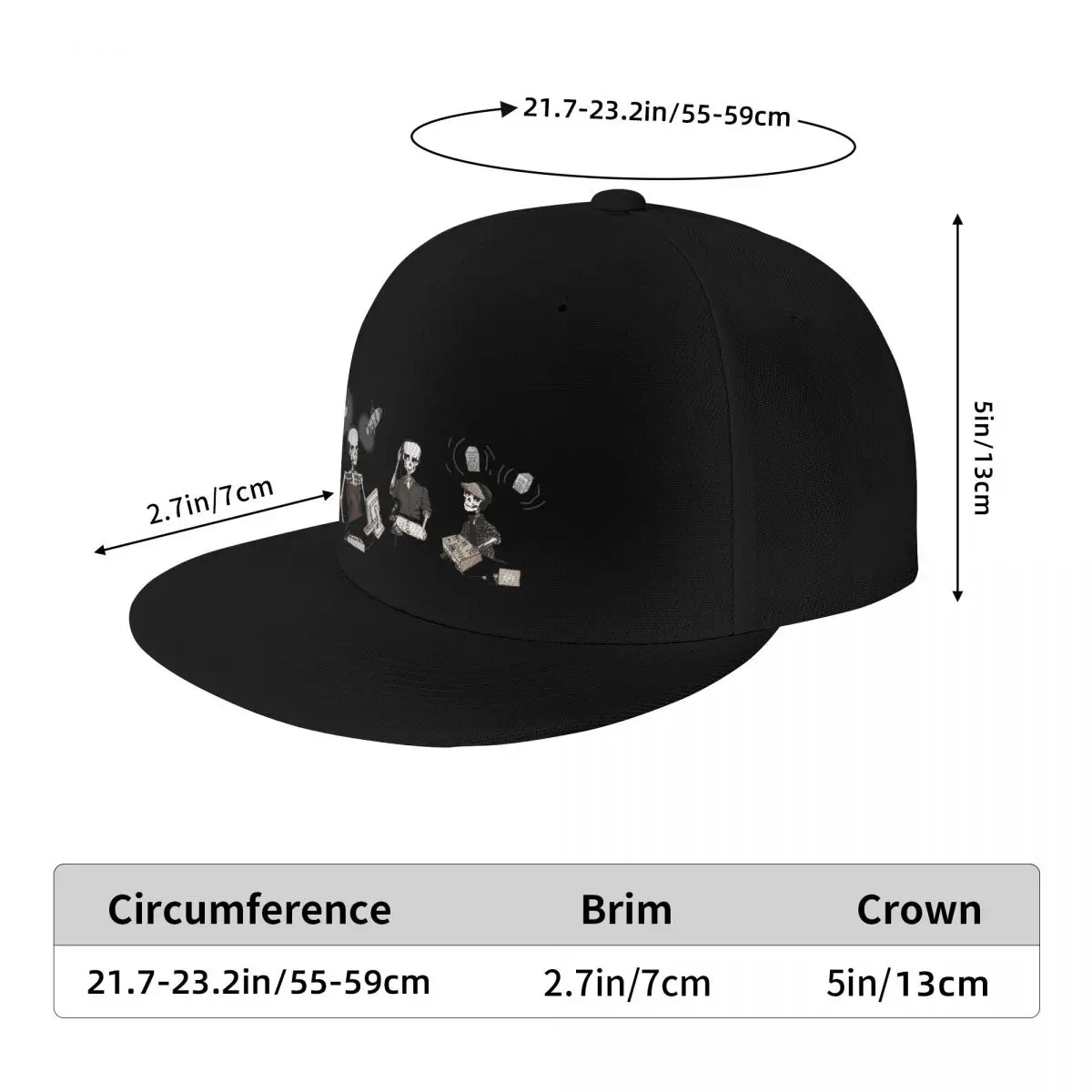 Skeleton Crew Baseball Cap Beach Outing Beach Luxury Cap Boy Women's