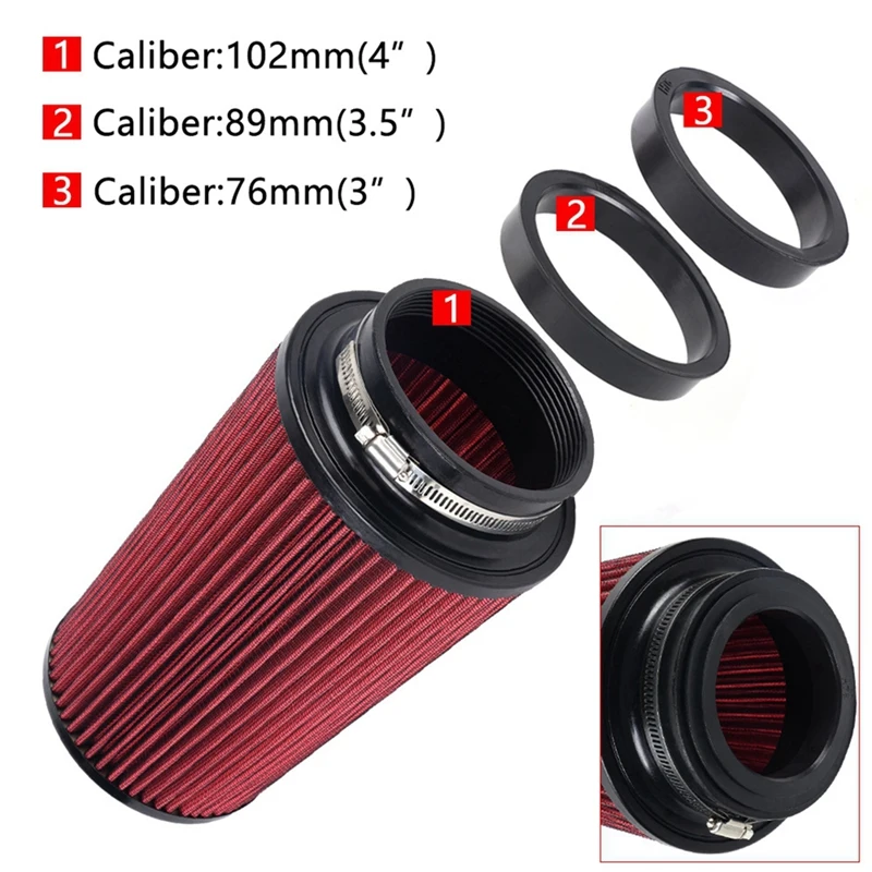 ABSU Car Air Filter Modification High Flow Intake Car Cold Air Intake Air Filter Purification Pipe Modification