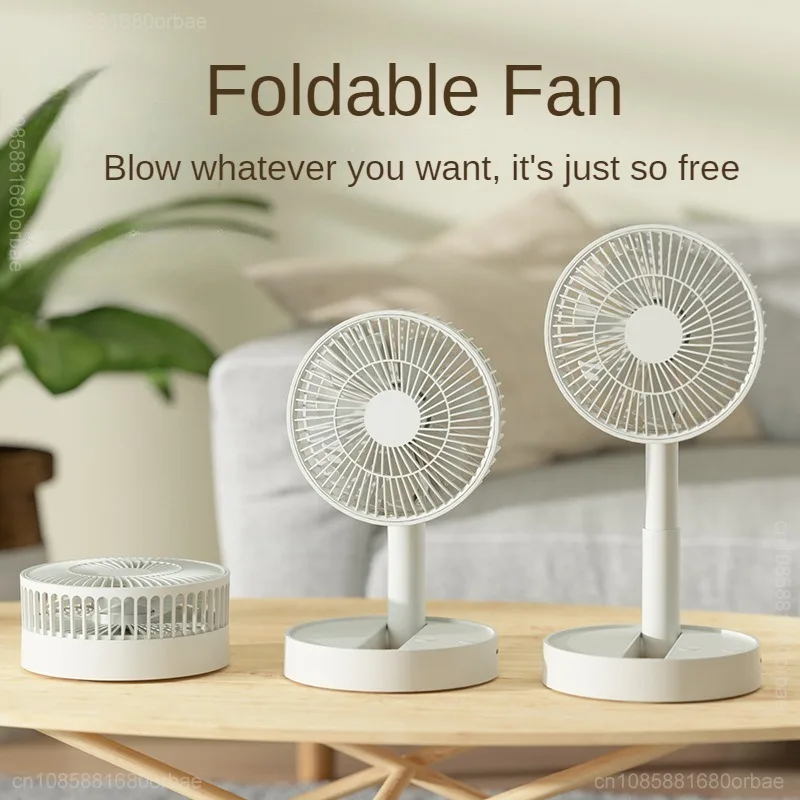 USB Foldable Fan with 4 Speeds ＆ Timing,Battery Operated Mini Fan for Bedroom, Indoor or Outdoor,Table Fan,Floor Fans for Home