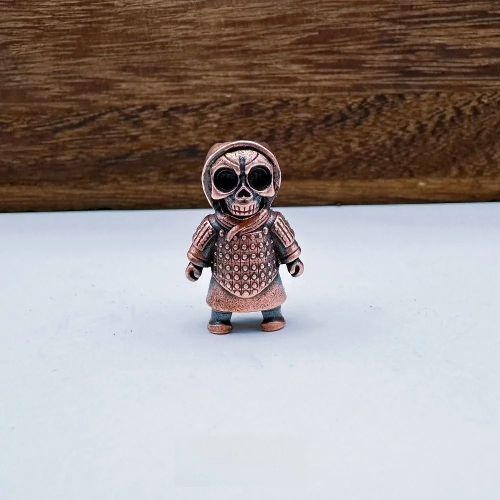 Vintage Punk Style Skeleton General Beads EDC Adjustable DIY Paracord Bead Camping Brass Woven Lanyard Pendants Outdoor