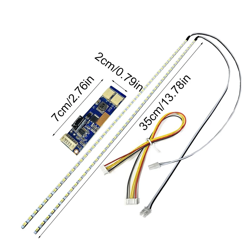 Kit de tira de luces LED de retroiluminación, pantalla LCD CCFL a módulo de Monitor LED, DC 10-30V, 17 pulgadas, 350MM