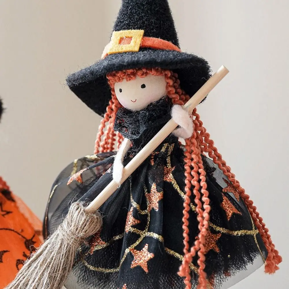 Multicolor Halloween Hanging Decoration Cartoon Pumpkin Ghost Scene Dress Up Hanging Pendants Riding a Broomstick Witch