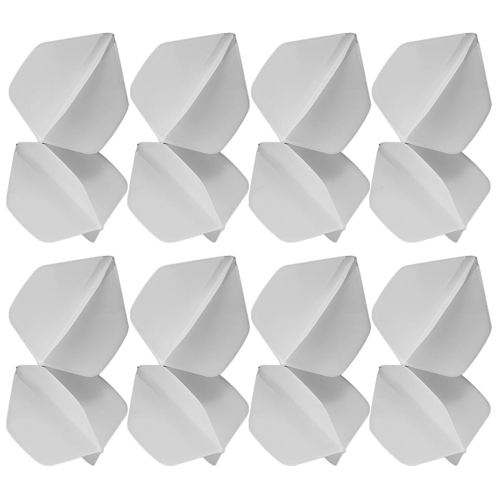 

30Pcs Dart Flights Universal Durable White Plastic Tail Wing Replacement for Soft Tip Steel Tip