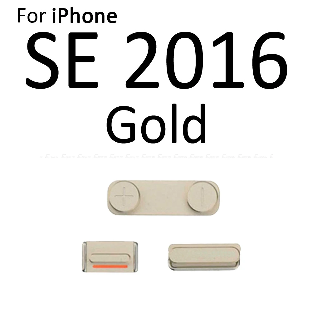 For iPhone 5 5S 5C SE 2016 Volume Vibrate Key Switch Power Lock Side Button Set Housing Replacement Parts