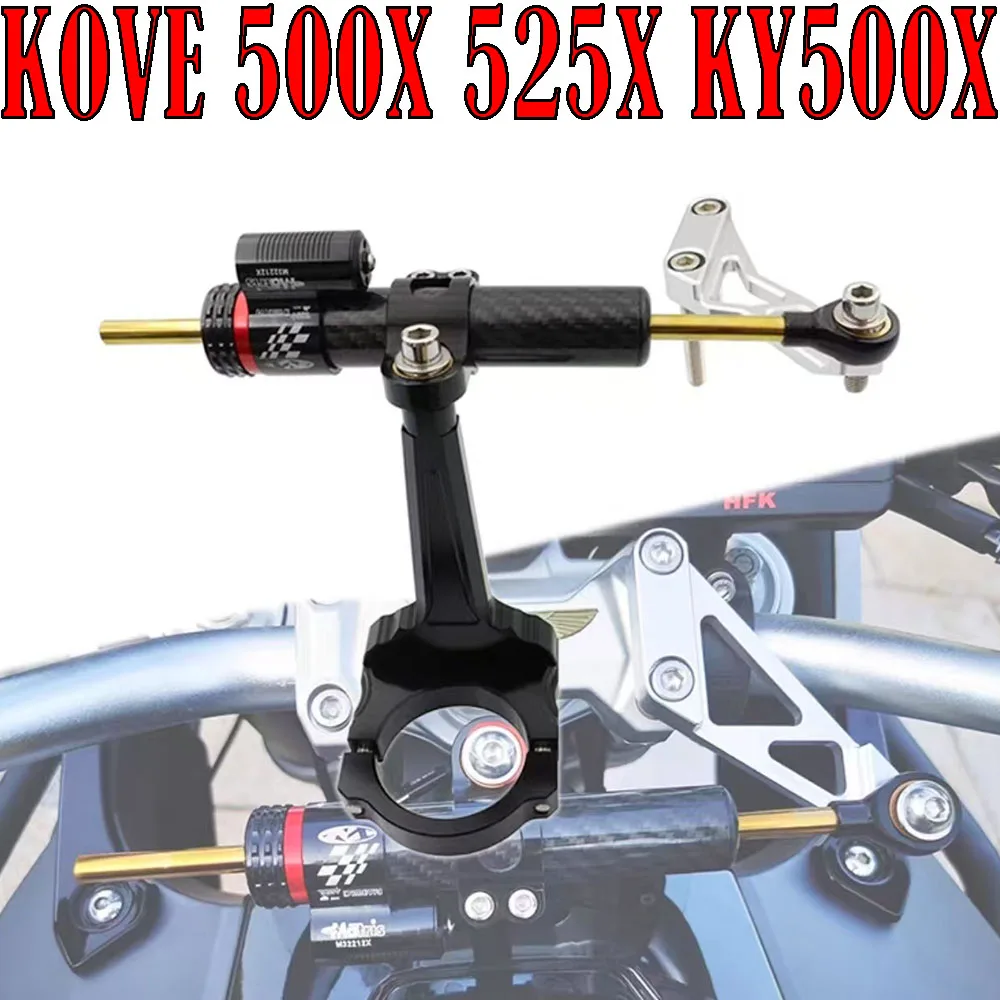 Fit KOVE 500X 525X KY500X Motorcycles Accessories Adjustable Steering Stabilizer Steering Damper Mounting Bracket