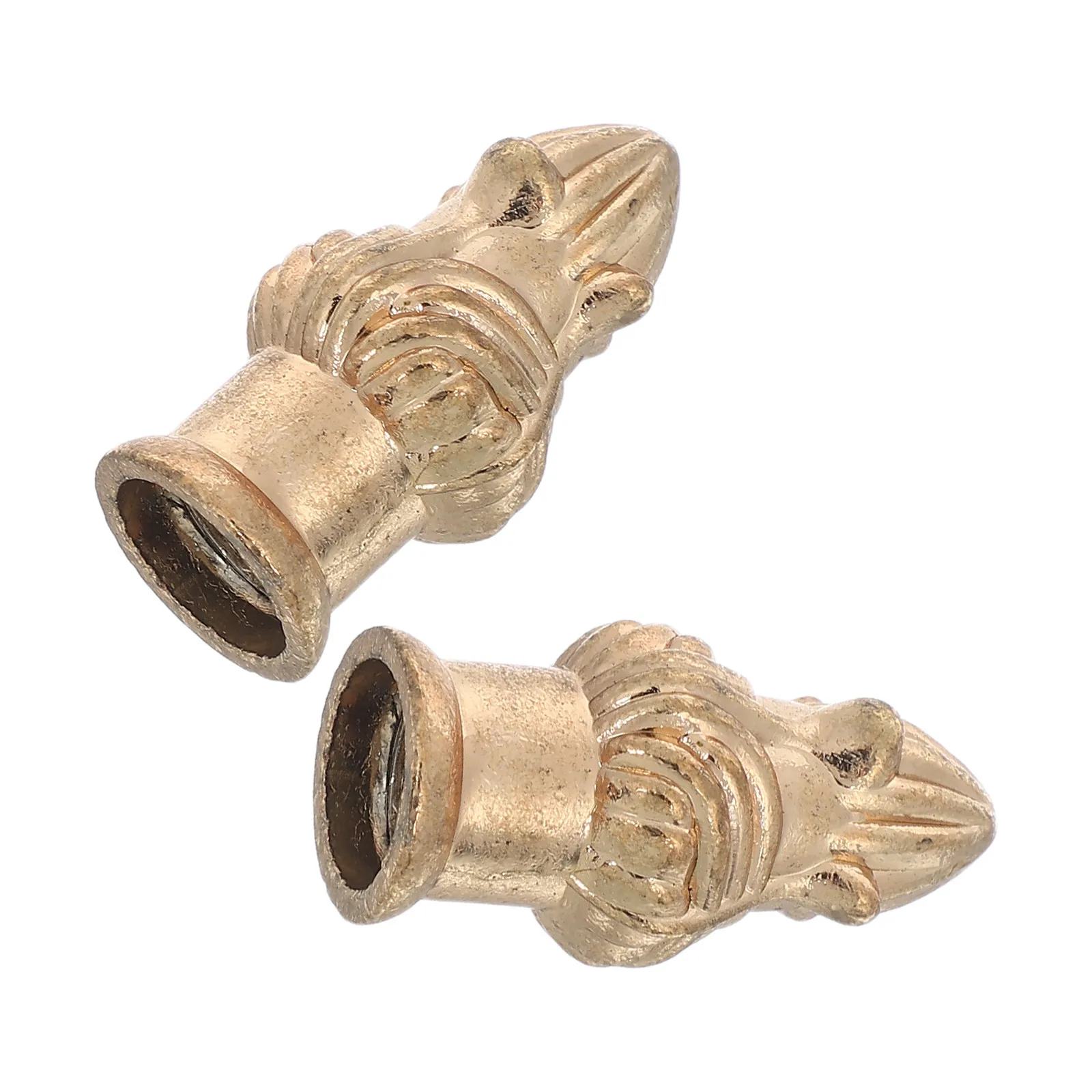 2Pcs Elegant Horn-Shaped Lamp Finials Cap Knobs for Table Floor Desk Lamps Screw-on Light Fixture Toppers Decorative Lamp Shade