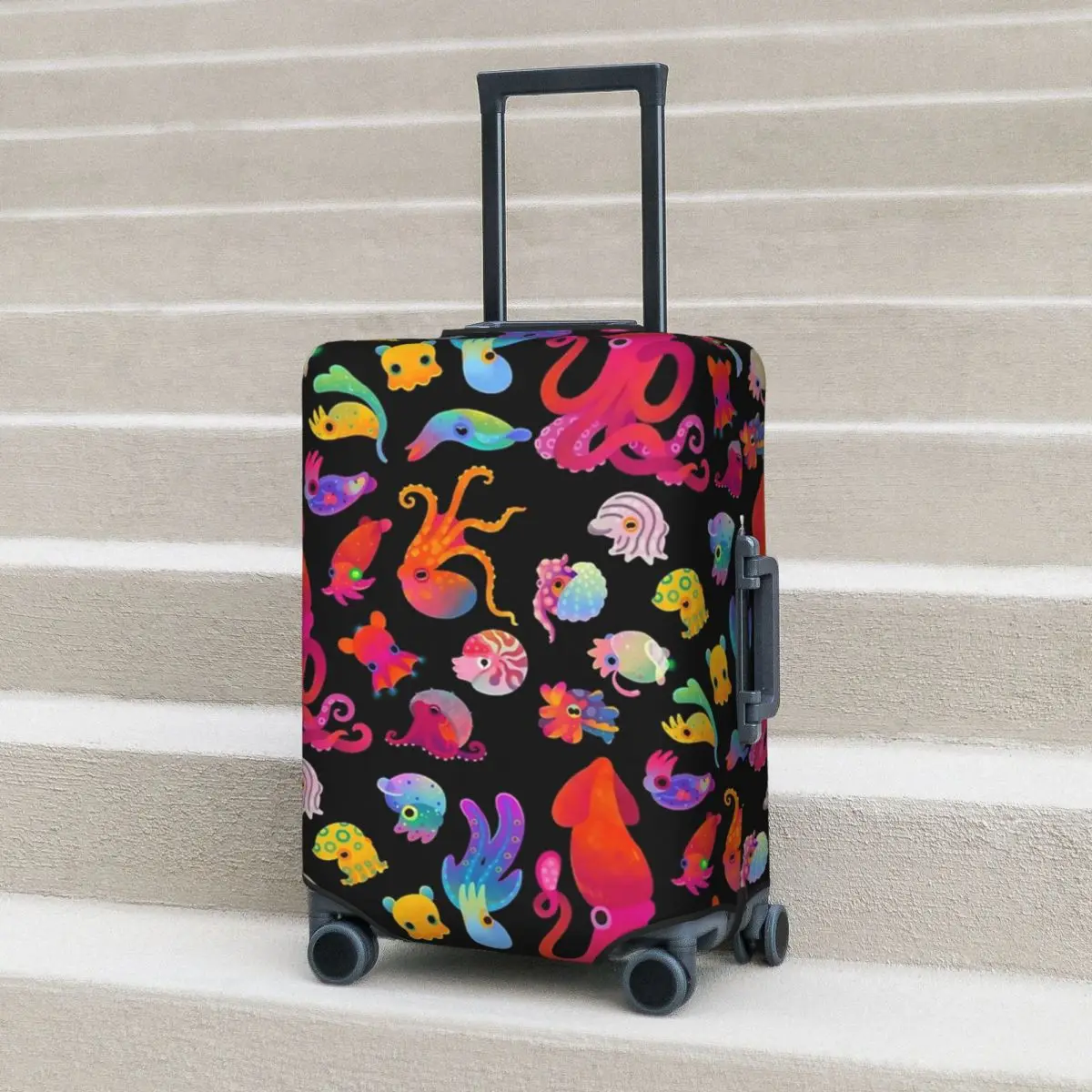 

Cephalopod Suitcase Cover Protection Elastic Trip Luggage Protector Covers for 18-32 Inch