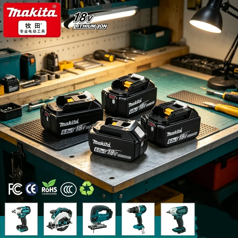 

Makita Original Lithium ion Rechargeable Battery 18V 6000mAh 18v Replacement Batteries BL1860 BL1830 BL1850 BL1860B