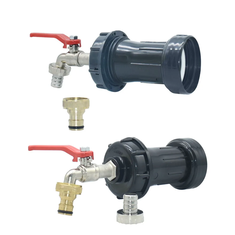 

1000L IBC Water Tank Valve Adapter 16mm Nipple 15mm Hose Connector Tap Outdoors Garden Watering Tank Fitting