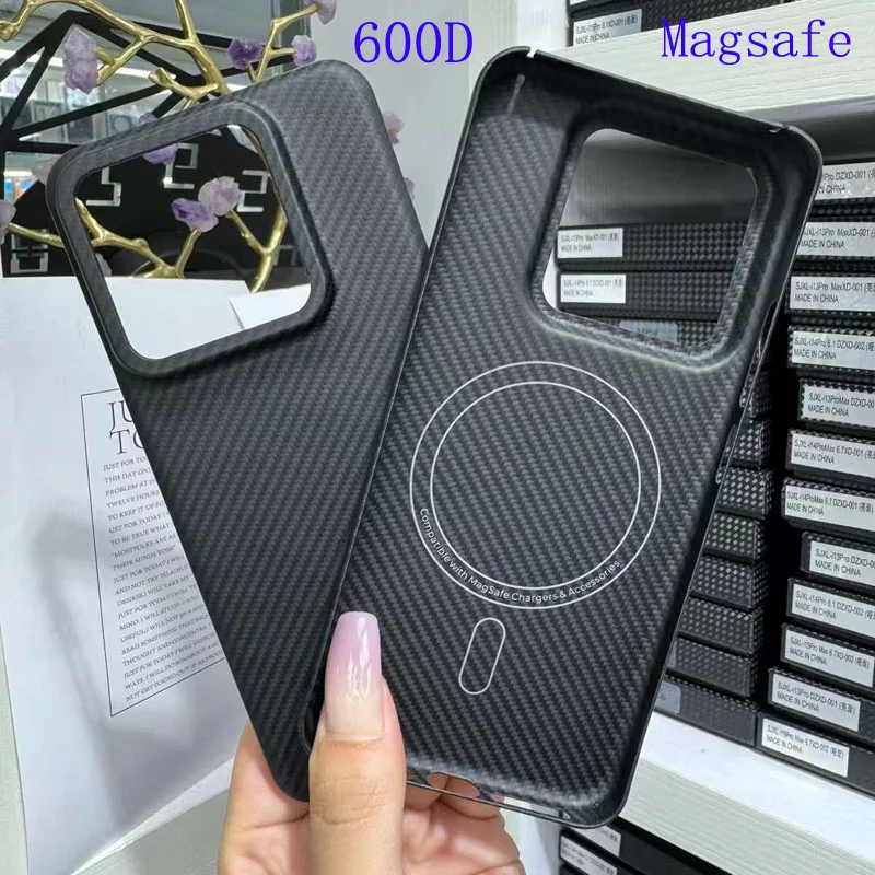 

Case for Xiaomi 14 Pro & Mi 14 Magsafe Magnetic Real Carbon Aramid Fiber Anti-explosion Mobile Phone Protective Cover Protection