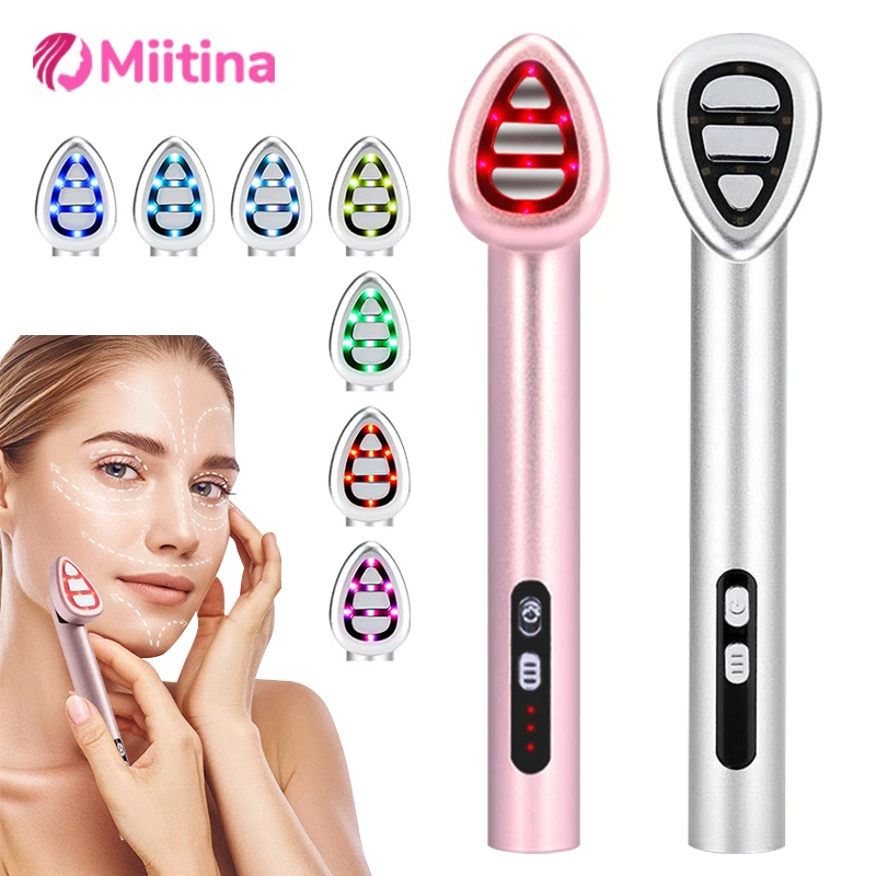 

7 Color EMS Microcurrent Eye Lifting Device Red Light Facial Wand Eye Neck Massager Skin Tighten Anti Wrinkle Skin Care Beauty