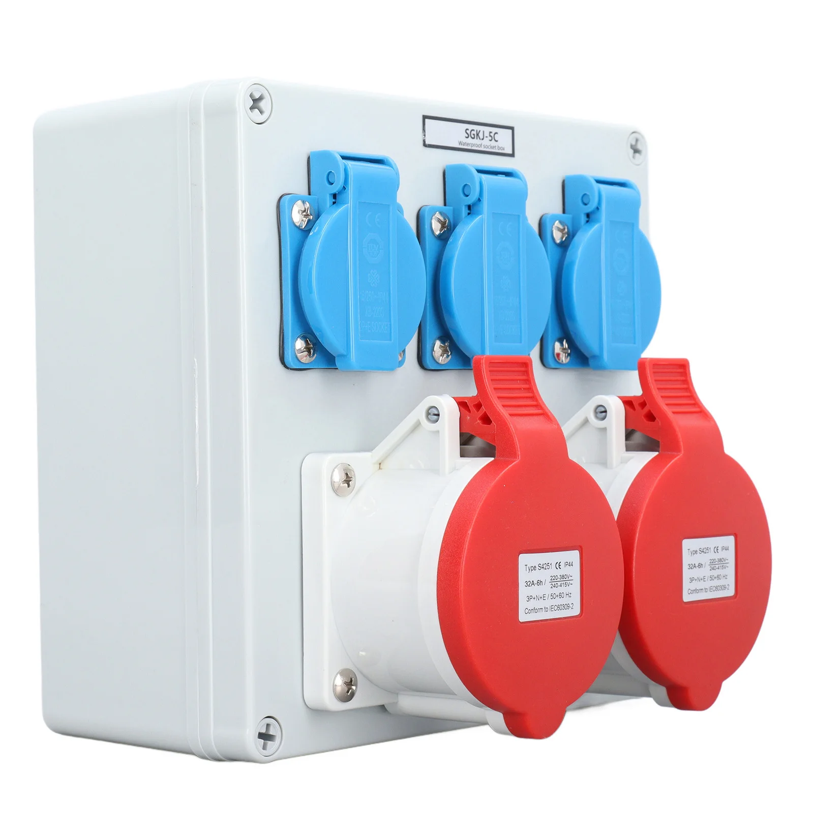 

Электрическая розетка 16A 250V, розетка ЕС, 32A, 5-контактная розетка CEE, IP44, водонепроницаемая розетка, уличная водонепроницаемая розетка