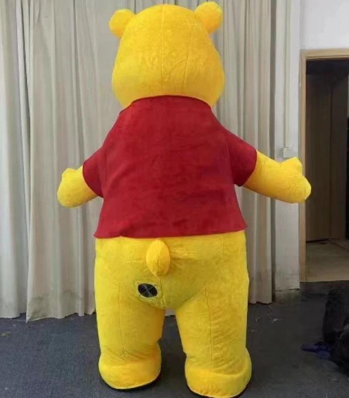 MINISO Huge Inflatable Winnie the Pooh bead Cartoon character Plush Mascot Costume Fancy Dress Party Advertising Ceremony