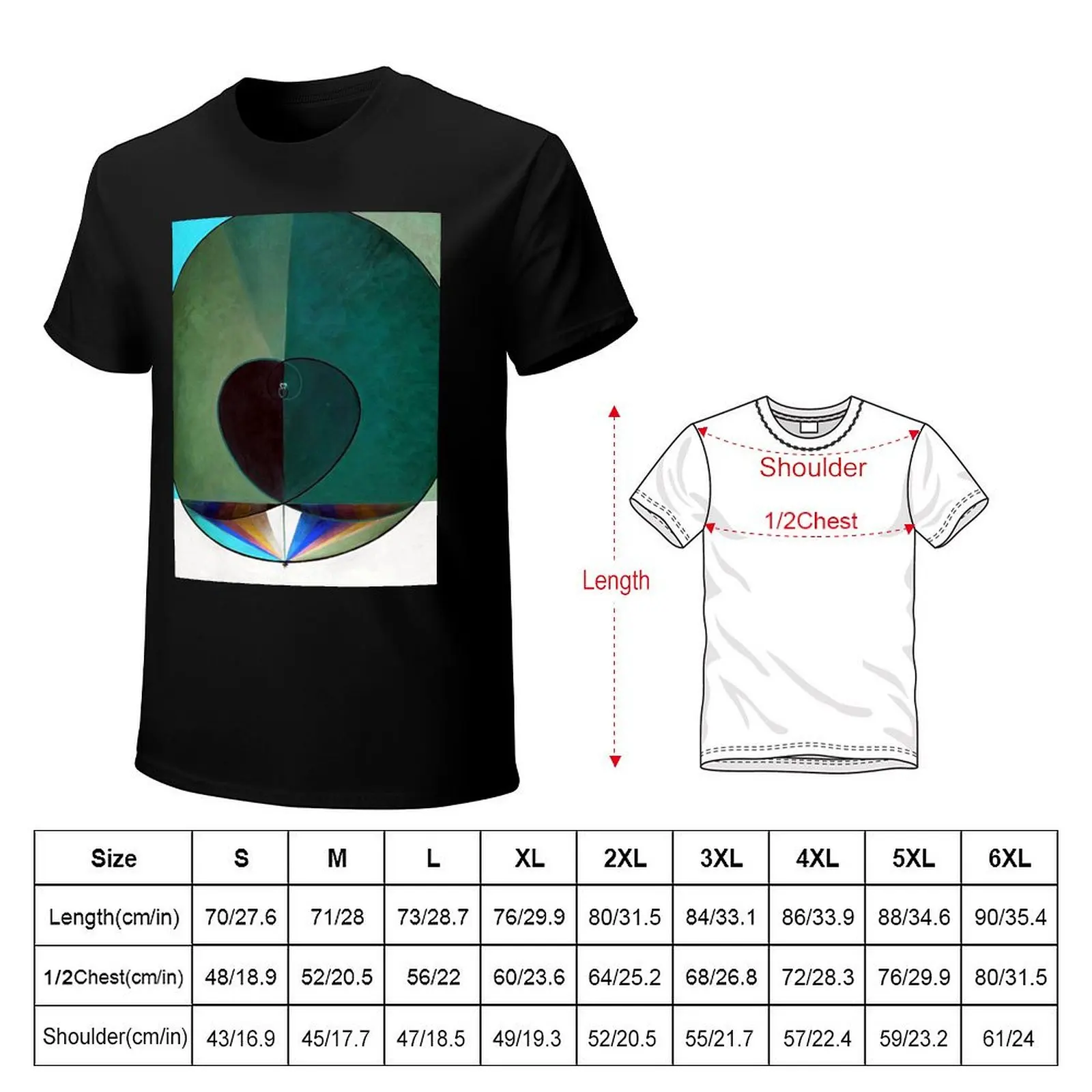 Color Inversion Hilma af Klint The Dove No.2 1915 T-Shirt Stylish Print Short Sleeve Tee