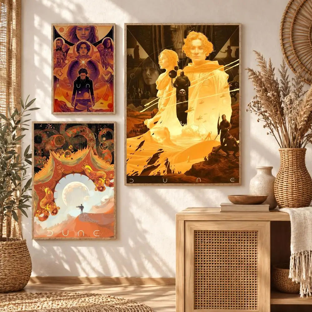 Desert Epic Movie D-Dune Poster Premium Modern Waterproof Wall Art Pictures for Bedroom Living Room Bar Decor