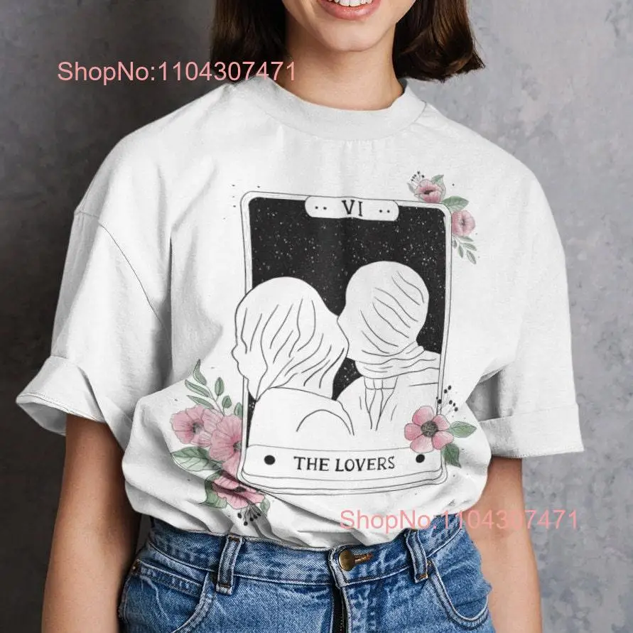 The Lovers T Shirt Tribute to Magritte Tarot card art inspired unisex tee esoteric illustration long or short sleeves