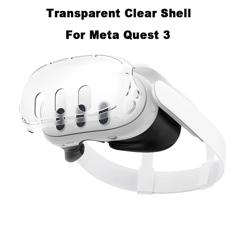 New Arrival 8 In 1 VR Accessories PC Silicone Cover Set For Meta Quest 3 With Lens Film&5 Disposable Masks&Clean Brush As Gift