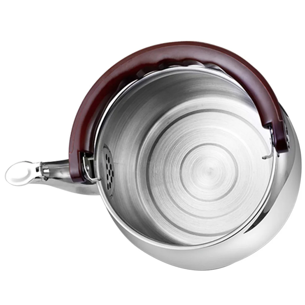 

Stainless Steel Kettle for Stovetop Boiling Water Camping Whistling Teapot Tea Kettle Heat Insulated Handle Large Caliber Spout