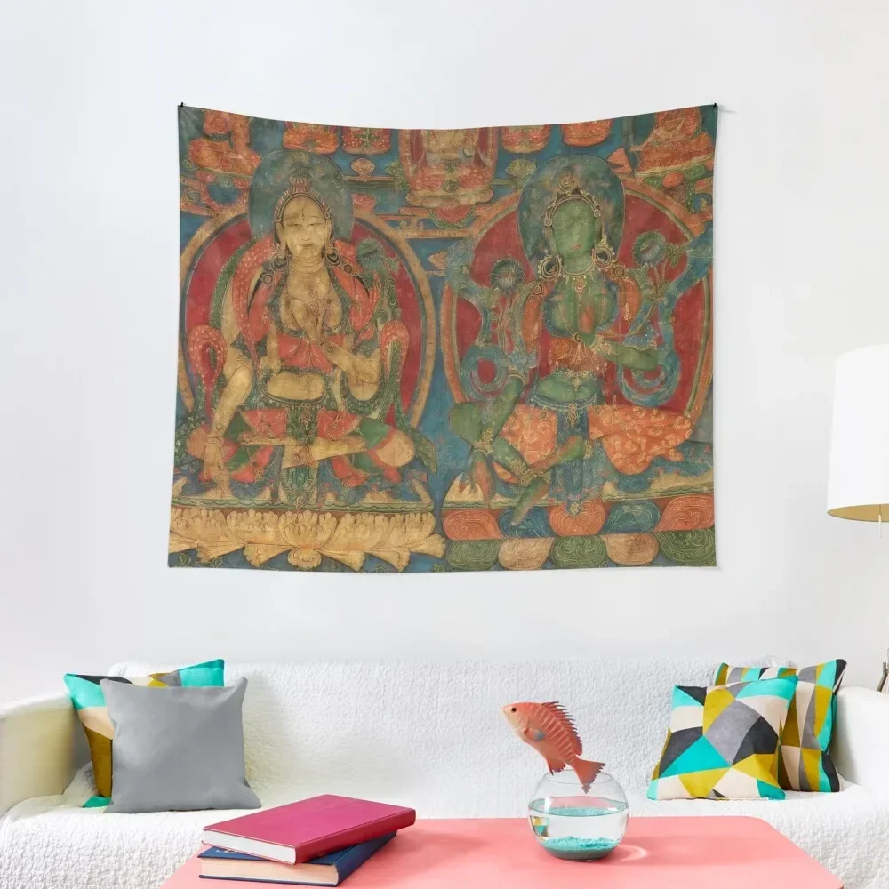 

The White Tara and The Green Tara Tapestry Room Decor Cute Christmas Decoration Cute Decor Tapestry