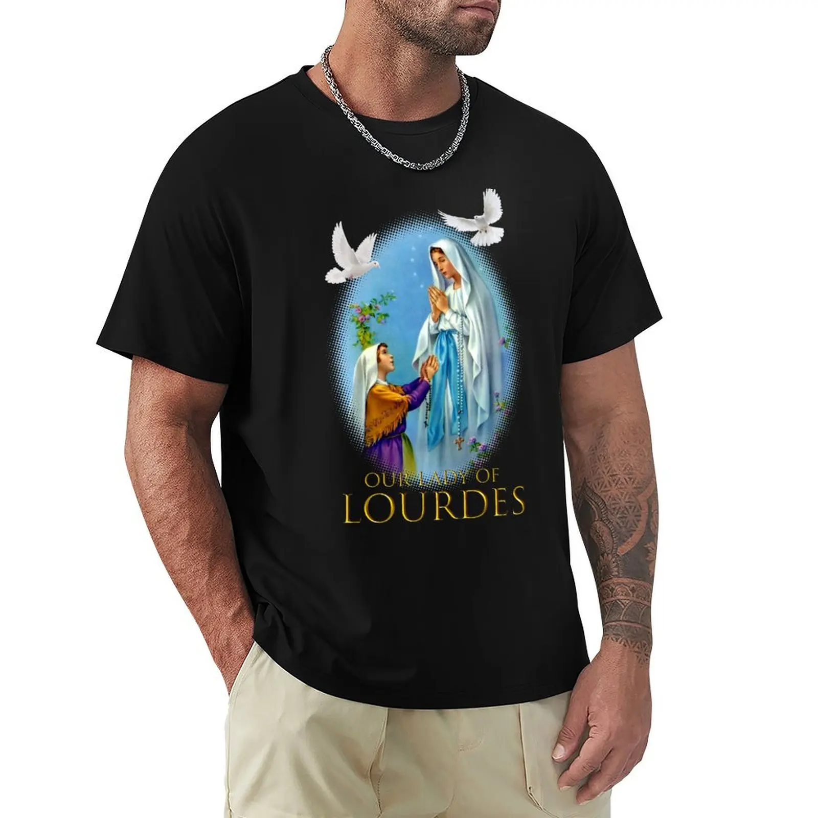Camiseta Virgen de Lourdes, Camiseta Deportiva para Actividades al Aire Libre