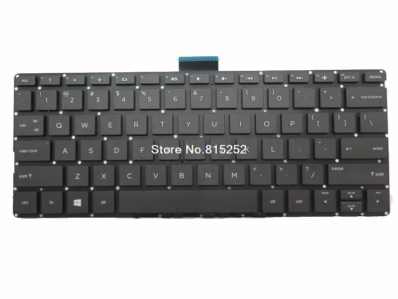 Laptop Keyboard For HP 11-K000 HPM14K33US-442 Without Frame Black United States US 809543-001