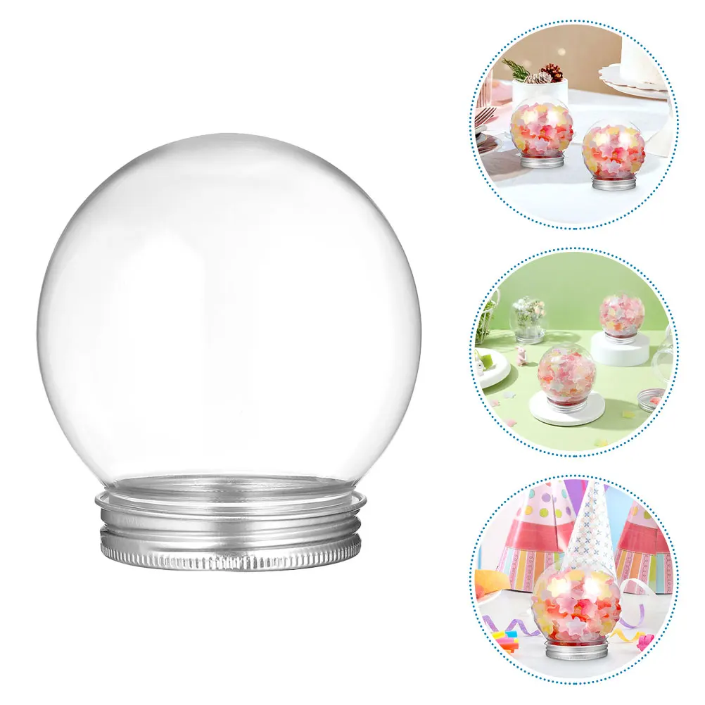 

9 Pcs Candy Bottle Snow Globe Replacement Parts Plastic Automatic DIY Globes Kit The Pet Goble Craft Snowglobe