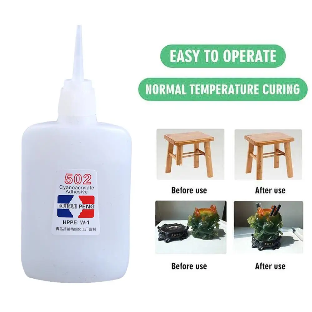 502 Super Glue Instant Quick Dry Cyanoacrylate Strong Glue Adhesive DIY Fast Metal Office Bond Supplies Rubber Quick Leathe