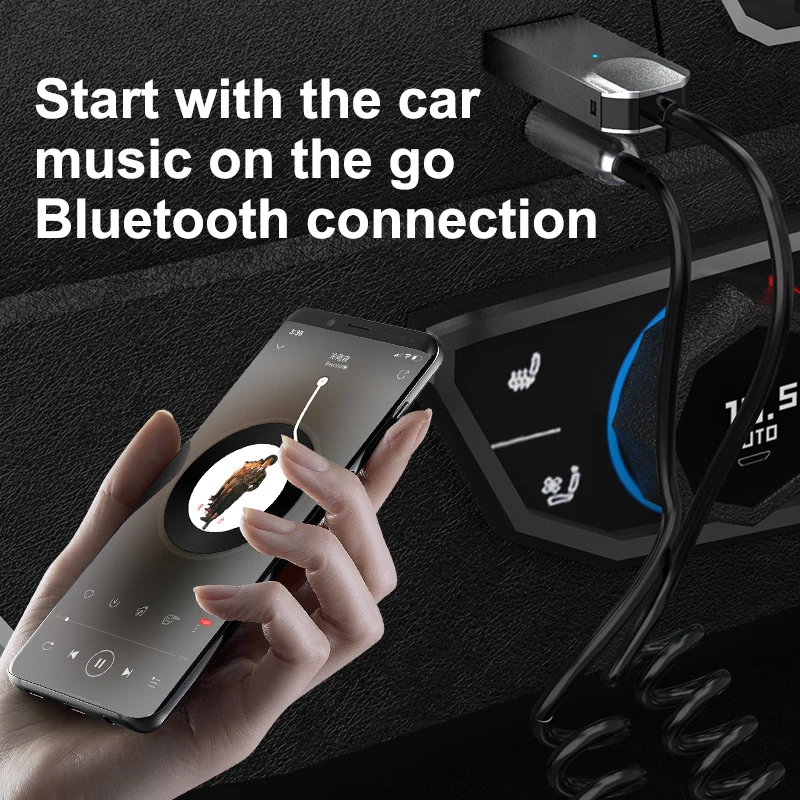 Kebidu sem fio bluetooth 5.1 adaptador receptor carro alto-falante 3.5mm jack aux áudio música dongle para carro bluetooth transmissor