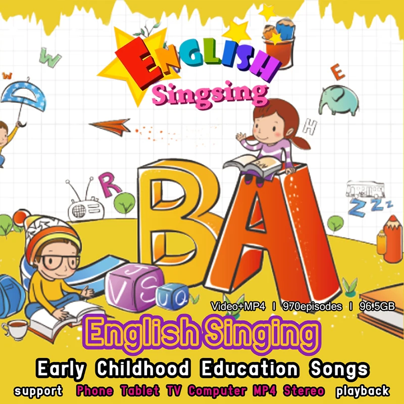 

for Early Kid Education Learning Video MP4 English Song Singing Story Dialogue Digital Music Television Memory TF Card 128GB