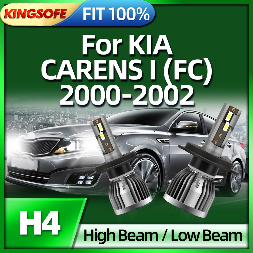 

KINGSOFE H4 Led Headlight 30000Lm CSP 3570 Car Lamp 150W Bulbs 6000K White For KIA CARENS I (FC) 2000 2001 2002