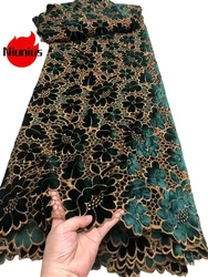 5yards 2024 zarte elegante neueste beliebte hochwertige österreich ische bestickte Samts toff für Party Abendkleid nn _ 2598z