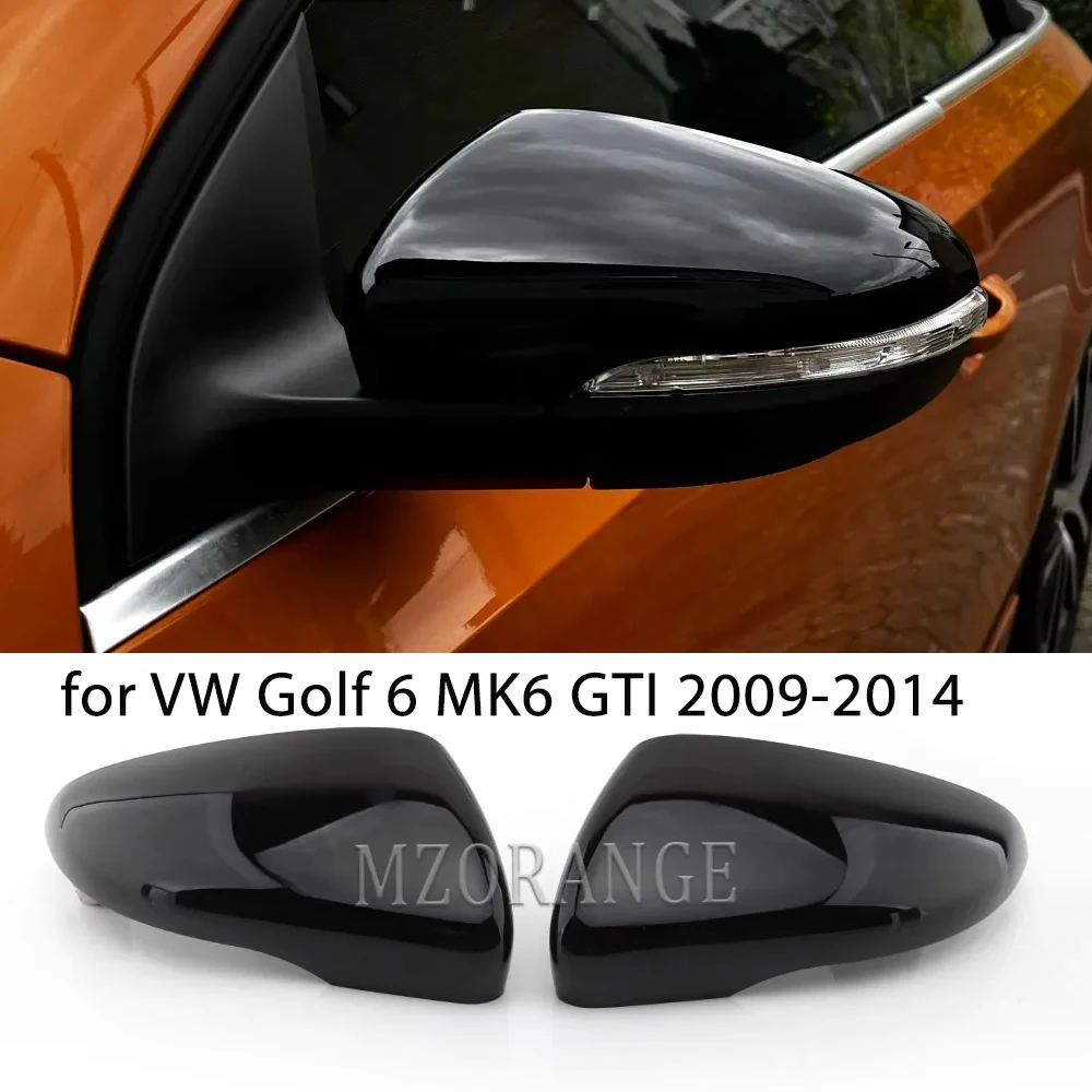 

for VW Golf 6 MK6 GTI 2009-2014 Side Mirror Cap Cover Rearview Mirror Housing Cover case tools black accessories