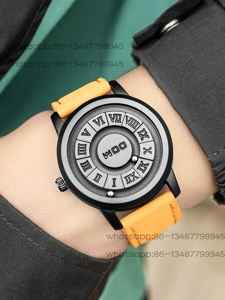 black-technology-maglev-new-concept-waterproof-watch-men's-trend-fashion-watch-student-personality-hollow-quartz-watch