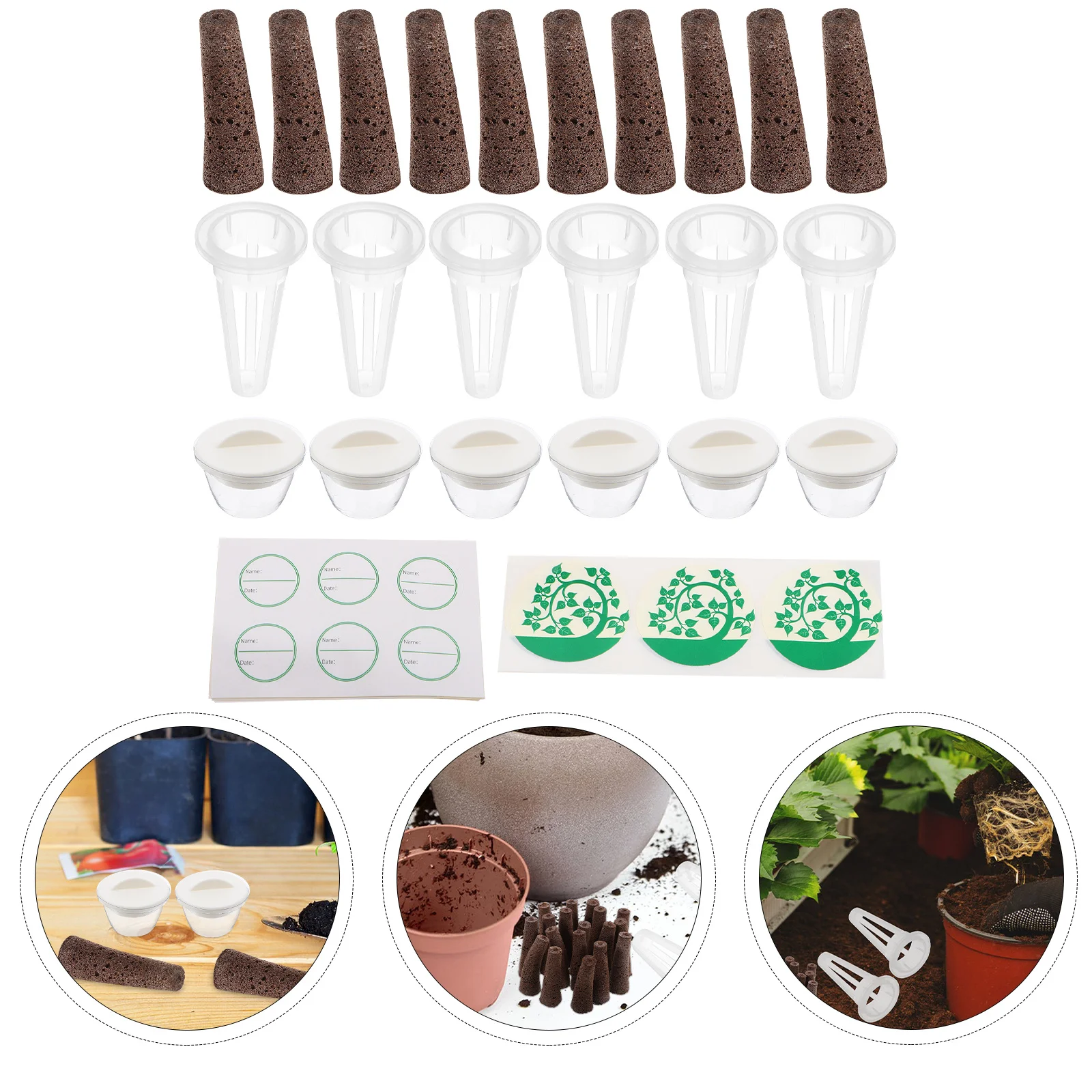 

1Set Hydroponic Grow Baskets Kit No Soil Needed Indoor Balcony Planting Basket Hydroponic Garden Growing Supplies Replacement