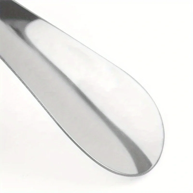 1pc stainless steel metal shoehorn, portable shoehorn, shoe wearing aid, essential for home travel view 6