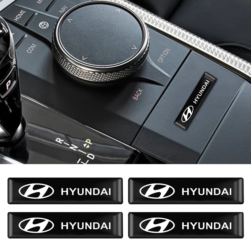 10 قطع من ملصقات تصفيف السيارة من الفينيل الإيبوكسي لسيارة Hyundai Tucson Accent Elantra Santa Fe Sonata I20 I30 I40 Ix25 Ix35 - Auto Acce #1