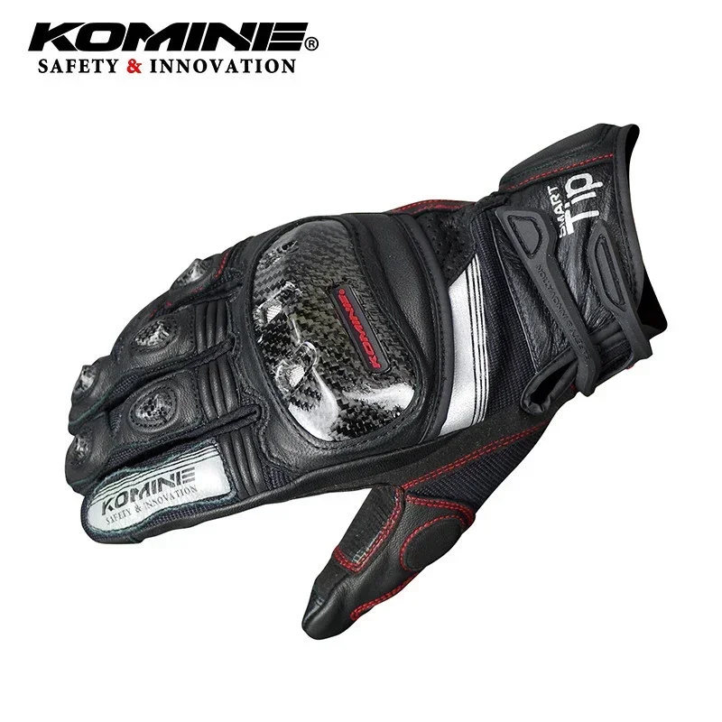 Komine Gk193 Carbon Fiber Motorcycle Gloves Leather Breathable 3d Knight Riding Glove Dry 3 Colors Glove Motorcycle Items