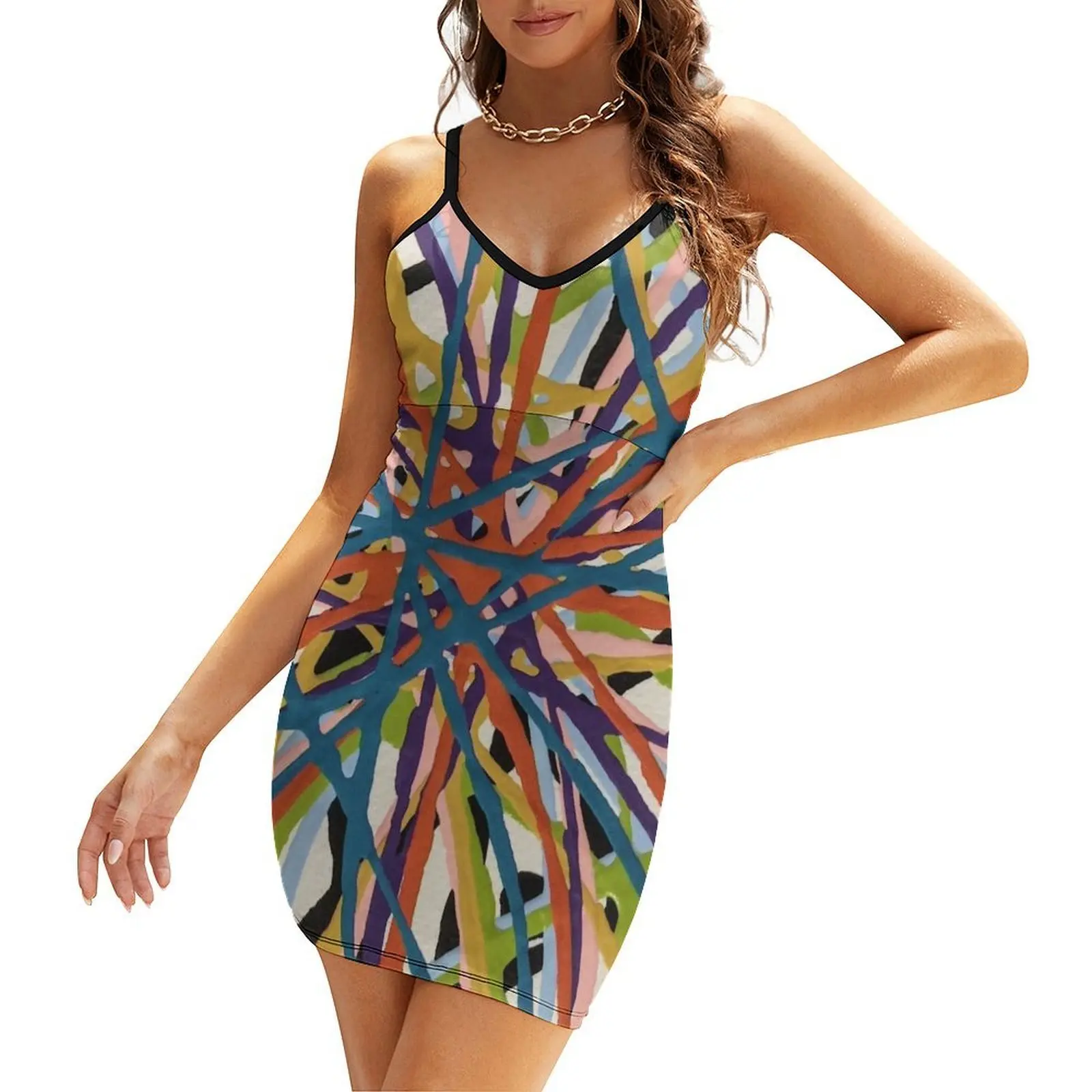 

Haystack in White Sling Dress cute dress women's summer dress 2025